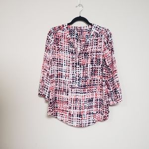NYDJ Multicolor Abstract Blouse
